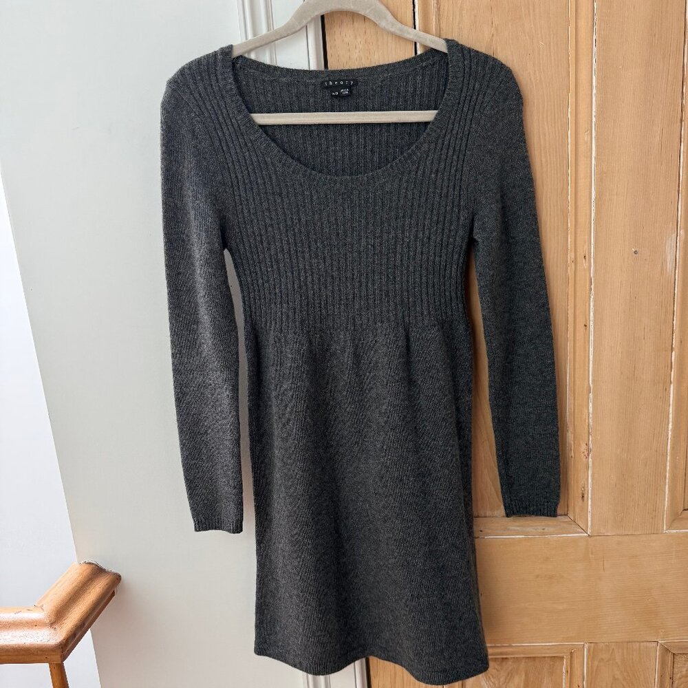 Theory Gray Sweater Dress